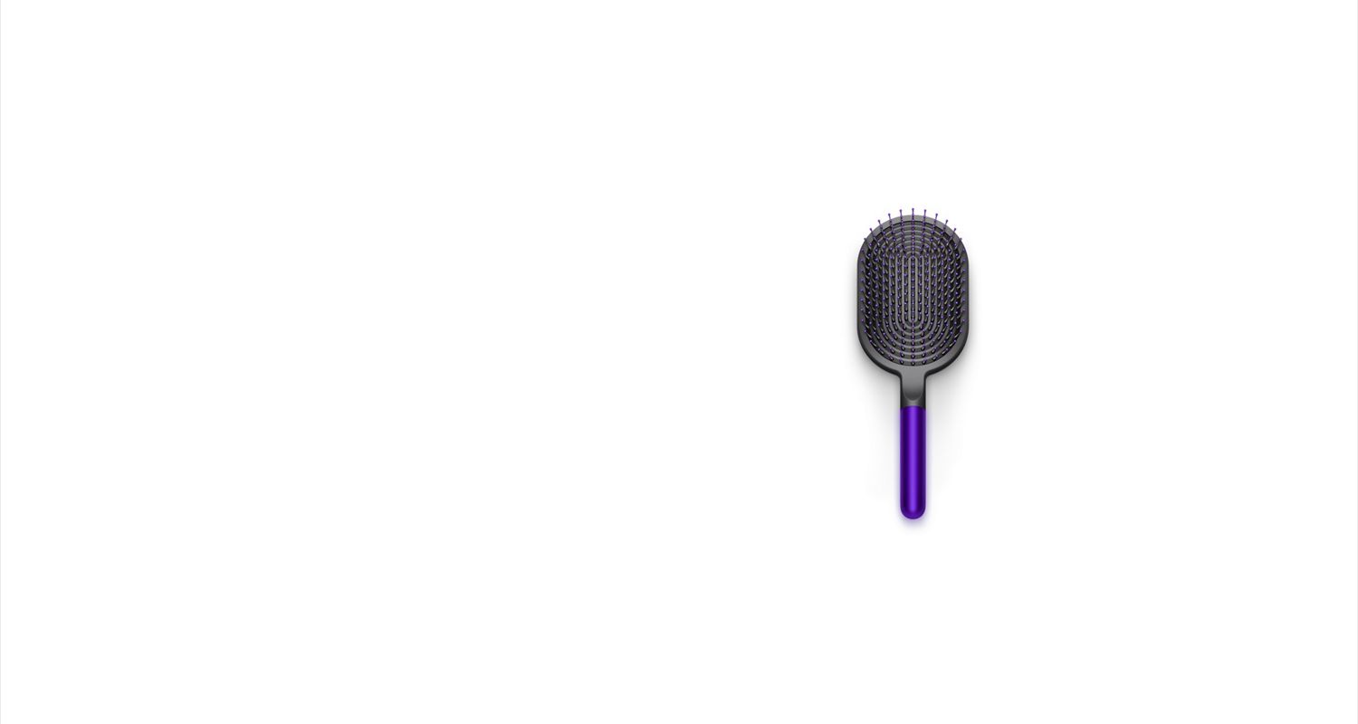 Paddle brush Purple Black